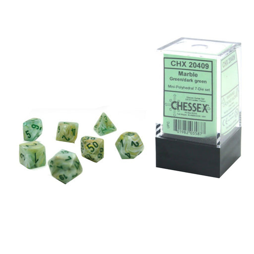 Set 7 Zaruri Mini-Polyhedral Marble - Red Goblin