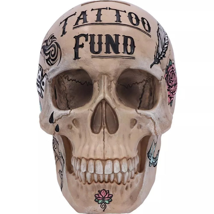 Pusculita Coin Bank Skull Tattoo Fund