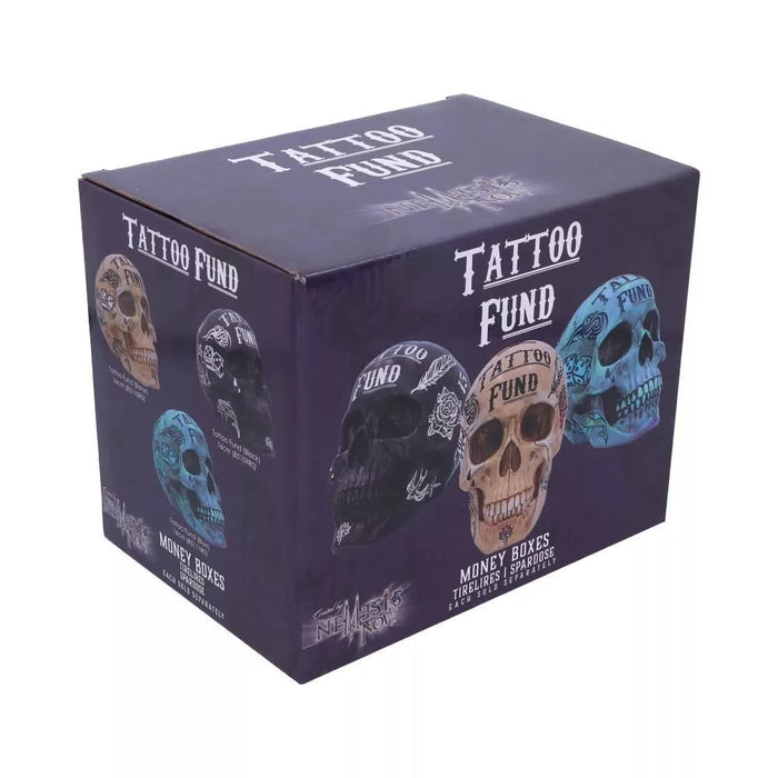 Pusculita Coin Bank Skull Tattoo Fund