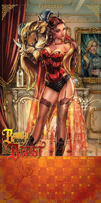 J. Scott Campbell Fairytale Fantasies 2024 Calendar Collector's Edition "Dark Cover"