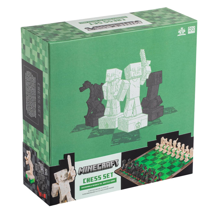 Minecraft Chess Set Overworld Heroes vs Hostile Mobs