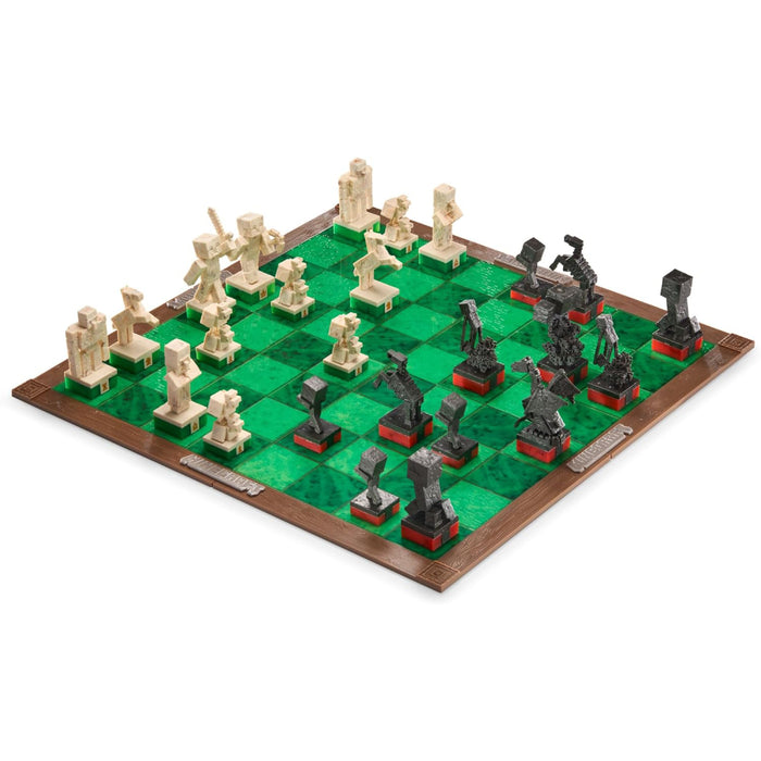 Minecraft Chess Set Overworld Heroes vs Hostile Mobs