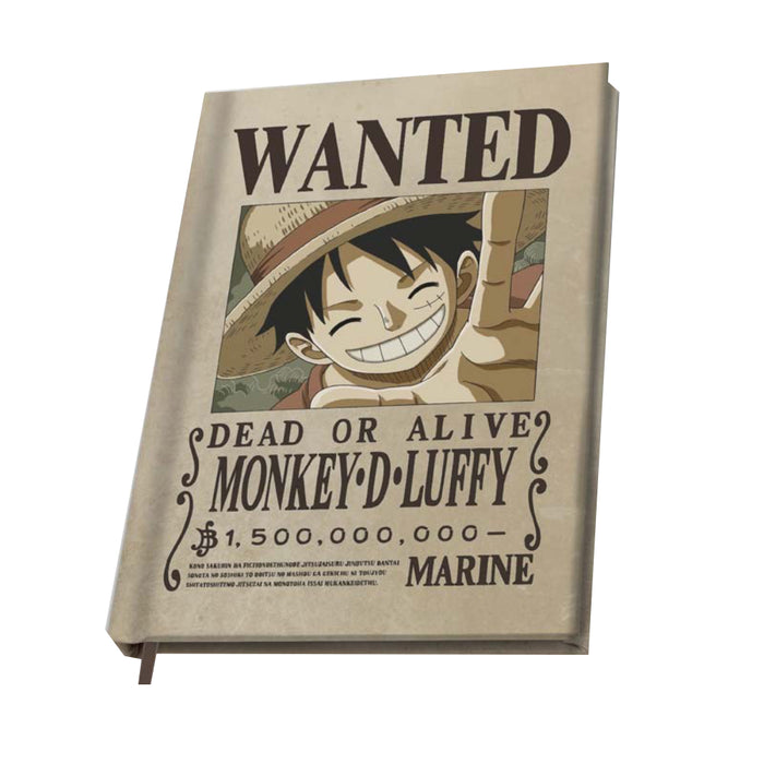 Notebook A5 One Piece - Wanted Luffy