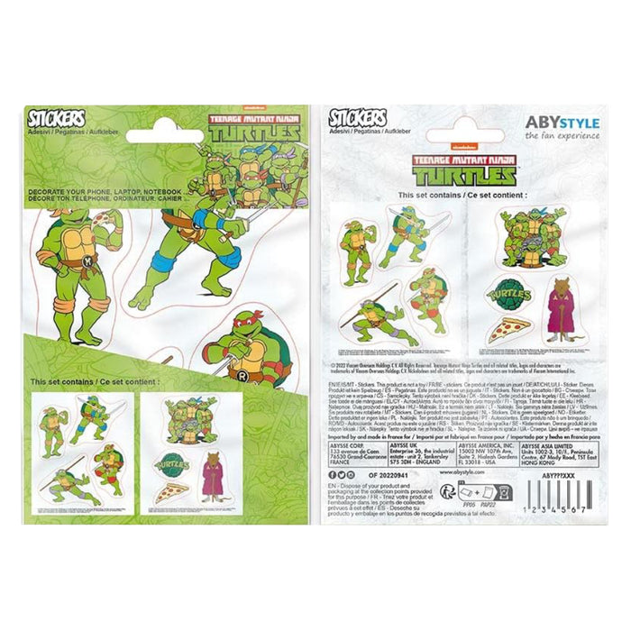 Stickere TMNT - 16x11cm/ 2 sheets - Turtles & Splinter