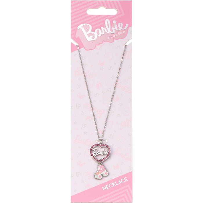 Lantisor si Pandantiv Barbie Crystal Heart and Roller Skate