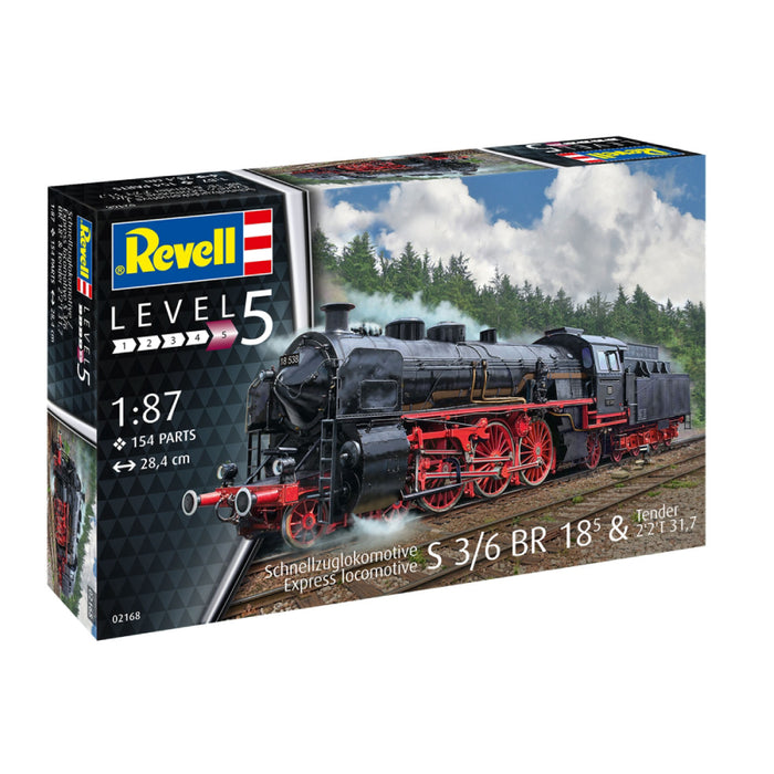 Set de Constructie Revell Schnellzuglokomotive S3/6 BR18(5) mit Tender 2‘2’T 1:87