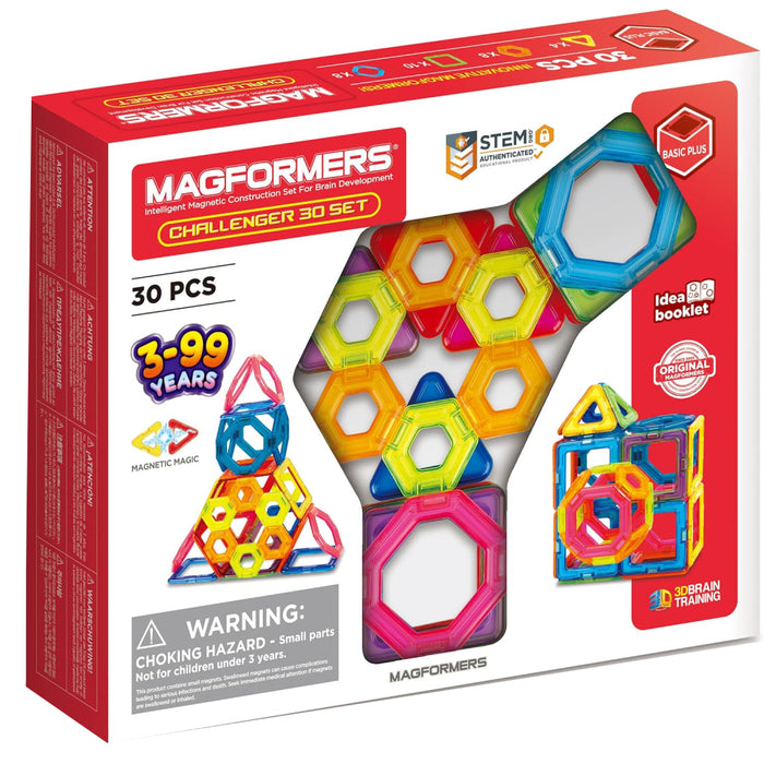 Joc de constructie magnetic Magformers Challenger Set - Extra Provocari, 30 piese DETERIORAT