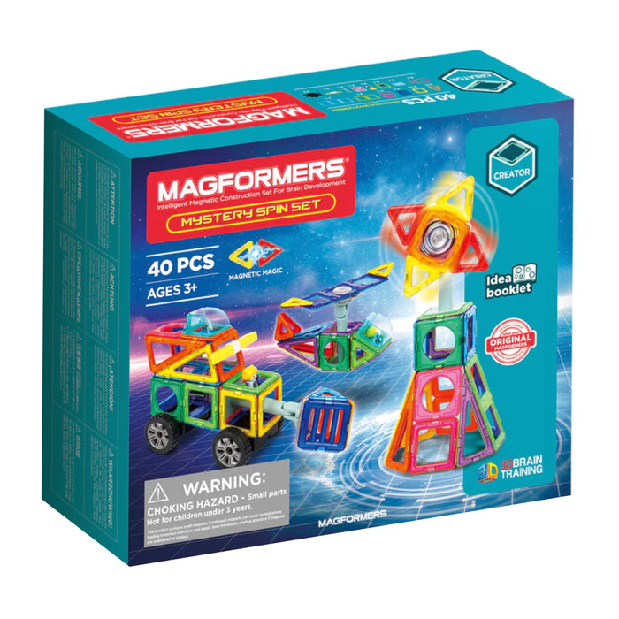 Joc de Constructie Magnetic Magformers - Mystery Spin Set - cu Element Rotativ, 40 piese