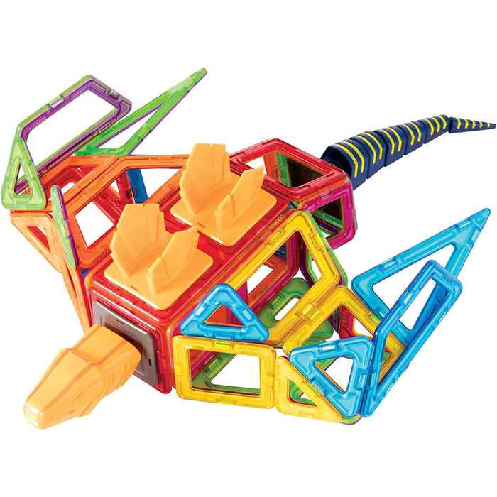 Joc de Constructie Magnetic Magformers - Wonder Creator Set - Dinozauri si Creaturi Minunate, 121 piese