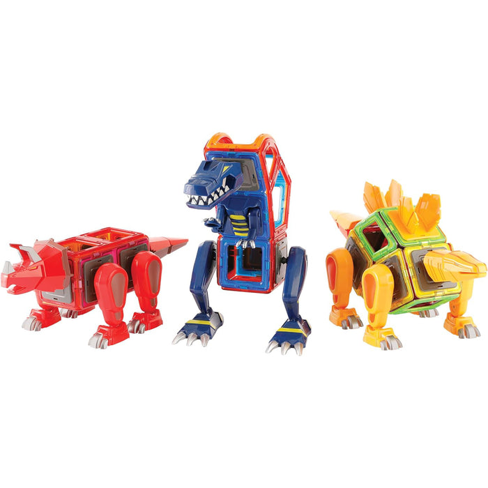 Joc de Constructie Magnetic Magformers - Wonder Creator Set - Dinozauri si Creaturi Minunate, 121 piese