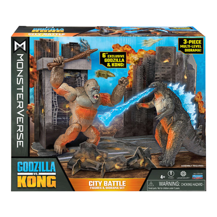 Set 2 Figurine Articulate Monsterverse City Battle Diorama