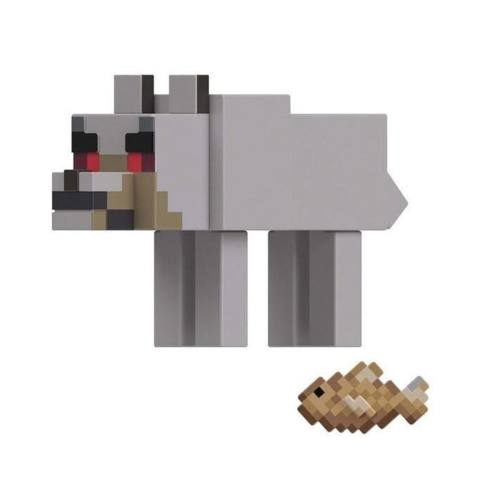 Figurina Articulata Minecraft Craft A Block Stronghold Hostile Wolf 8 cm