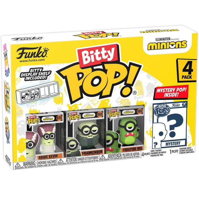 Set 4 Mini Figurine Funko Bitty Pop! Minions - Frankenbob