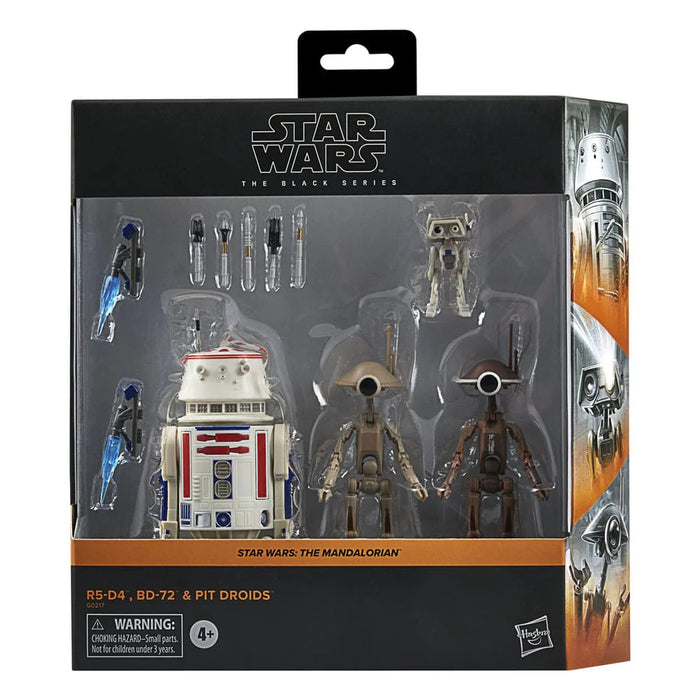 Set 4 Figurine Articulate Star Wars The Mandalorian Black Series R5-D4, BD-72 & Pit Droids