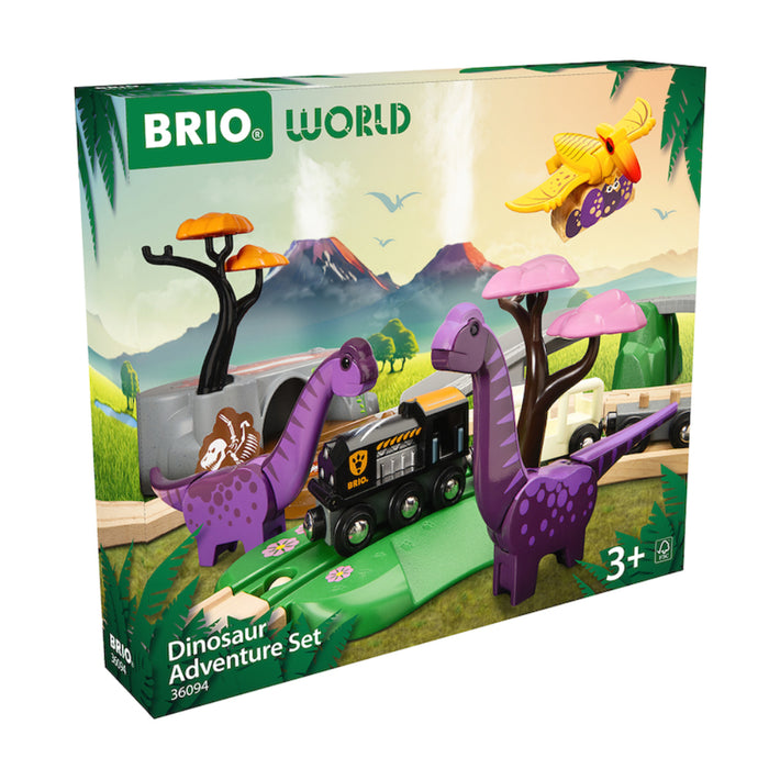 BRIO0943 - Set Aventura Dinozaurilor pentru Trenulete