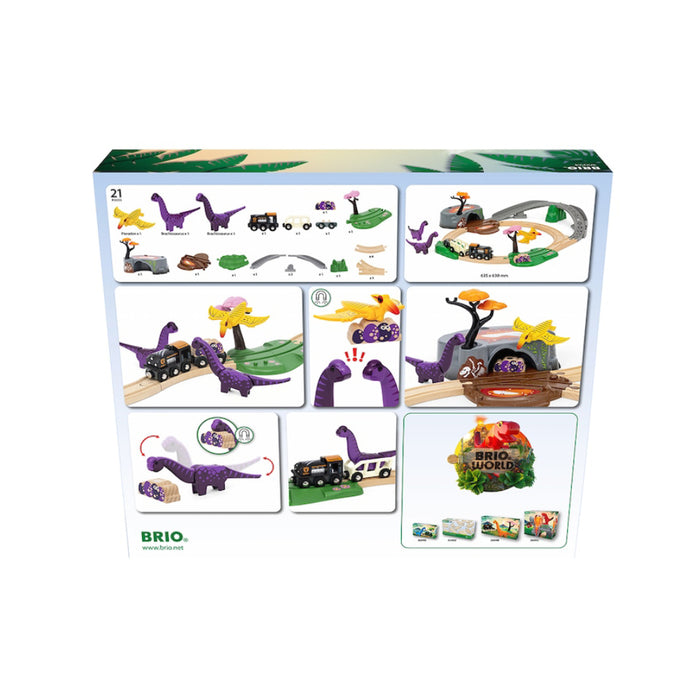 BRIO0943 - Set Aventura Dinozaurilor pentru Trenulete