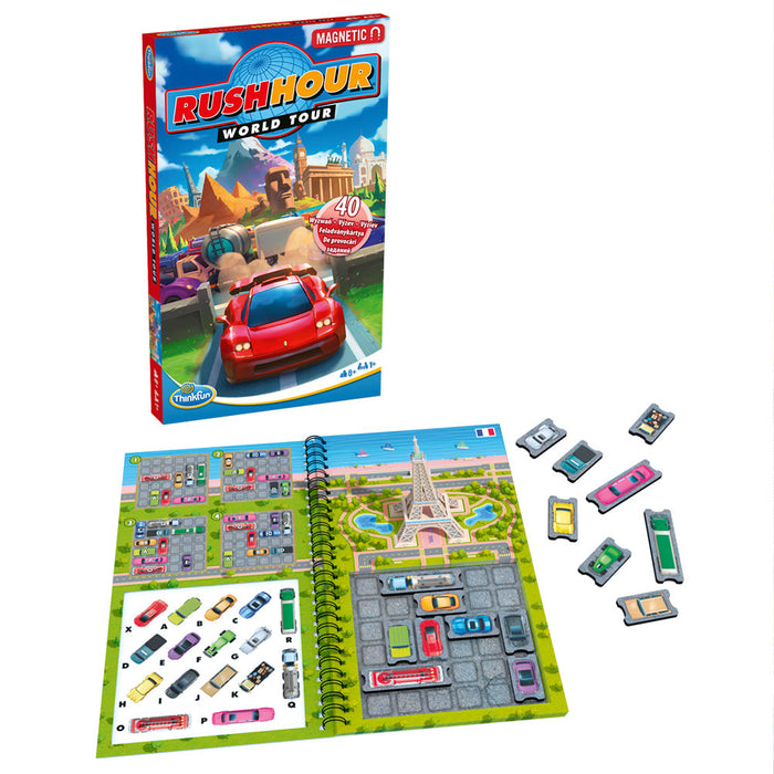 Thinkfun - Rush Hour World Tour, joc de logica magnetic, lb romana