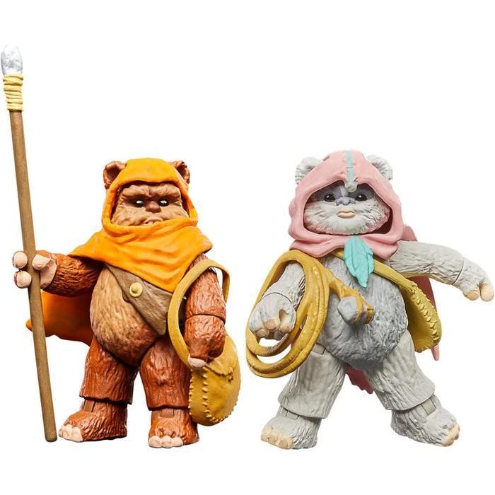 Set 2 Figurine Articulate Star Wars Ewoks Vintage Collection Wicket W Warrick & Kneesaa 10 cm