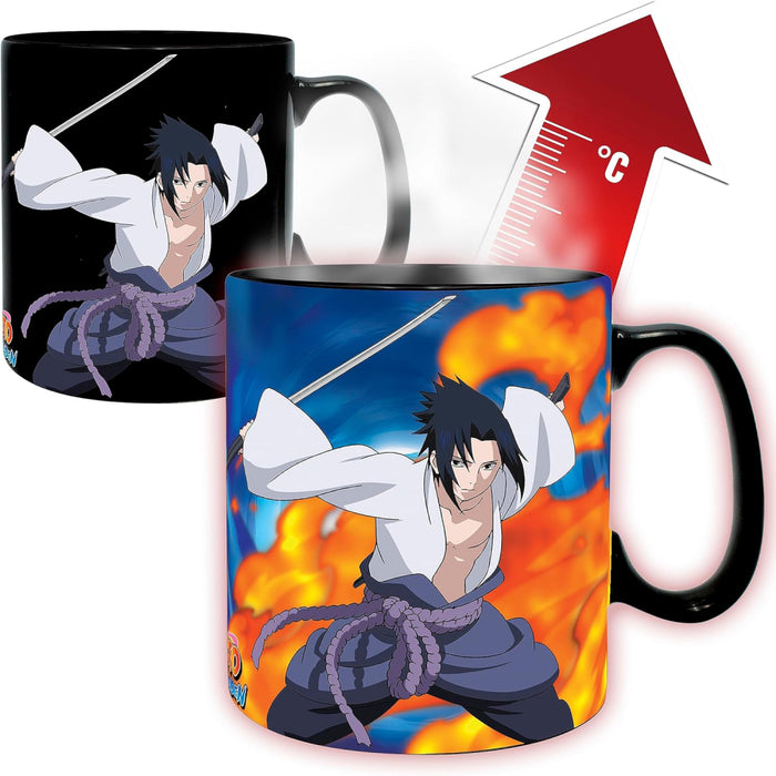 Set Cadou Naruto Shippuden - Cana Heat Change 460ml + Coaster Uchiha