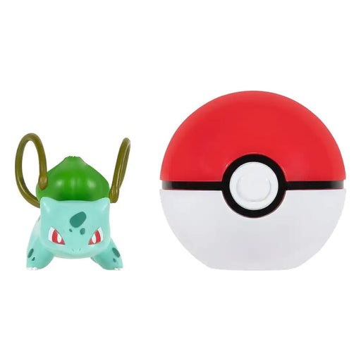 Set Figurine Clip n Go Pokemon - Bulbasaur 04 & Poke Ball - Red Goblin