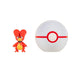 Set Figurine Clip n Go Pokemon - Magby & Premier Ball - Red Goblin