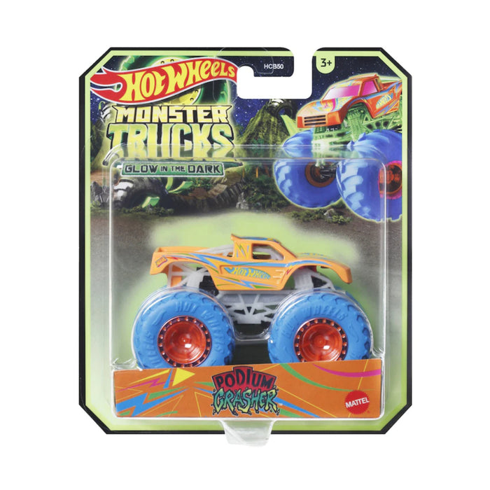 Figurina Masinuta Hot Wheels Monster Truck Glow In The Dark Scara 1:64