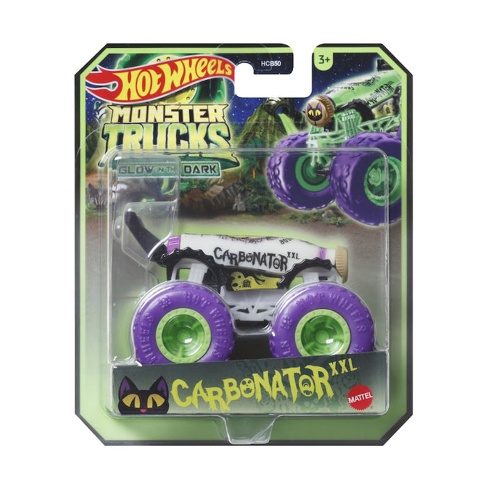 Figurina Masinuta Hot Wheels Monster Truck Glow In The Dark Scara 1:64