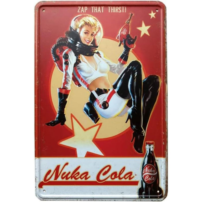 Replica Fallout Metal Sign Nuka Cola Girl