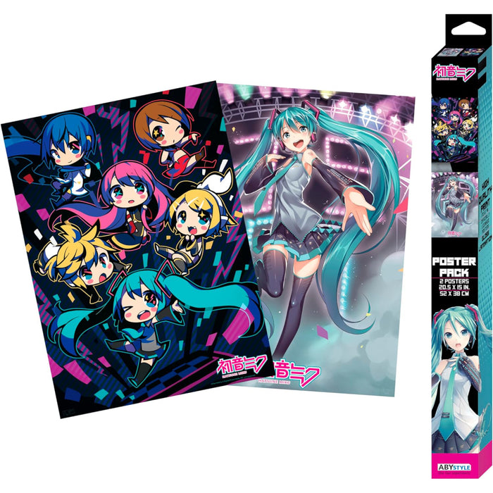 Set 2 Postere Hatsune Miku - Chibi 52x38 - Hatsune Miku