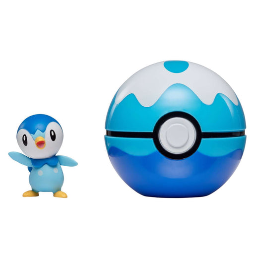 Set Figurine Clip n Go Pokemon - Piplup & Dive Ball - Red Goblin