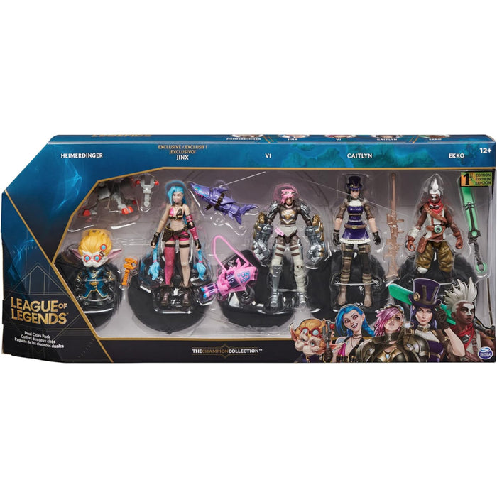 Set 4 Figurine Articulate League of Legends Heimerdinger, Jinx, Vi, Caitlyn, Ekko