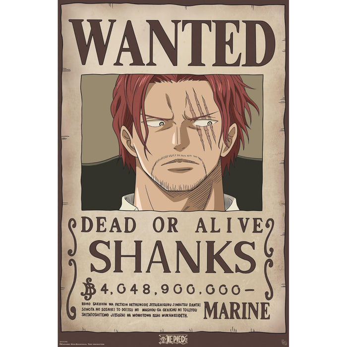 Poster Maxi One Piece - 91.5x61 - Wanted Shanks