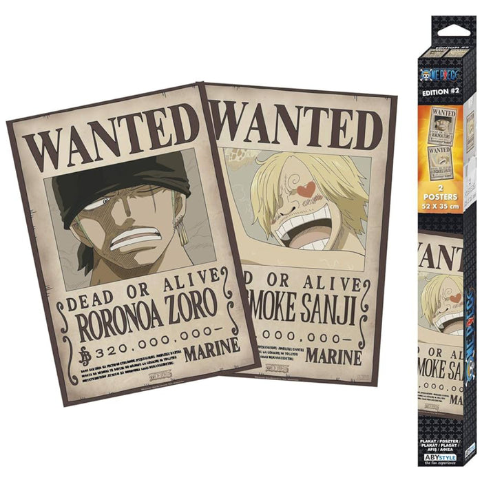 Set 2 Postere Chibi One Piece - 52x35 - Wanted Zoro & Sanji