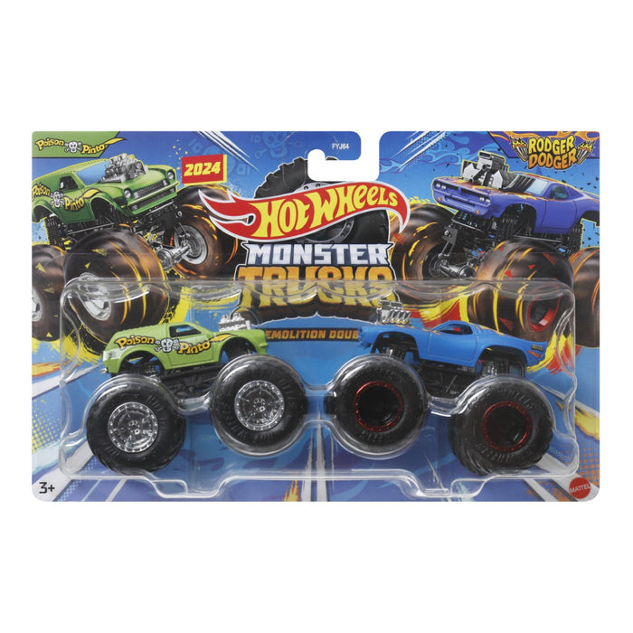 Set 2 Masini Hot Wheels Monster Truck Scara 1 la 64