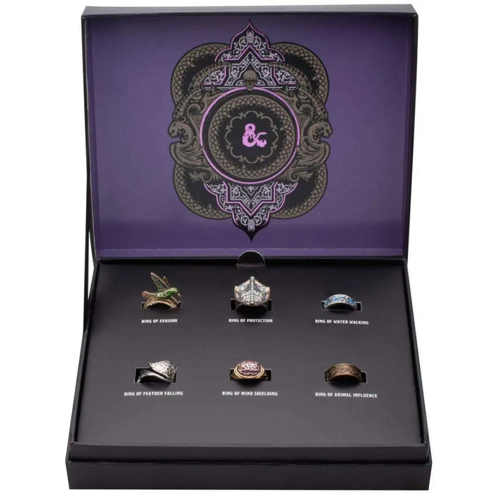 Replica Dungeons & Dragons Spells Adjustable Ring Set