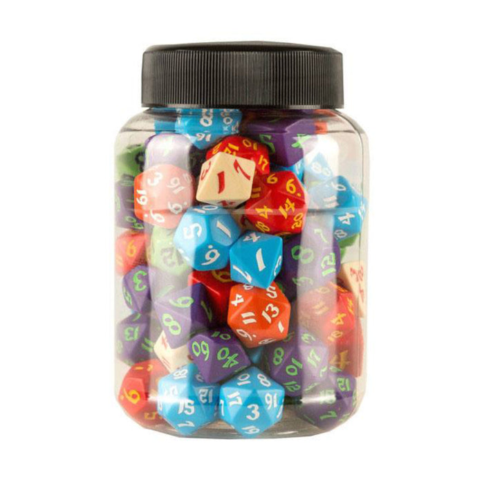 Set Zaruri Round Jar of Classic RPG Dice (80)