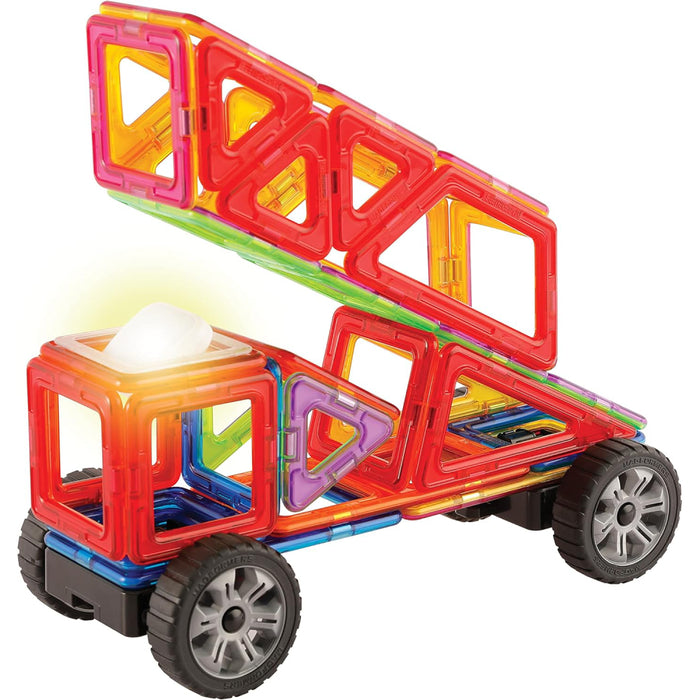 Joc de Constructie Magnetic Magformers -  Dynamic Flash Set - Lumini de Blit, 54 piese