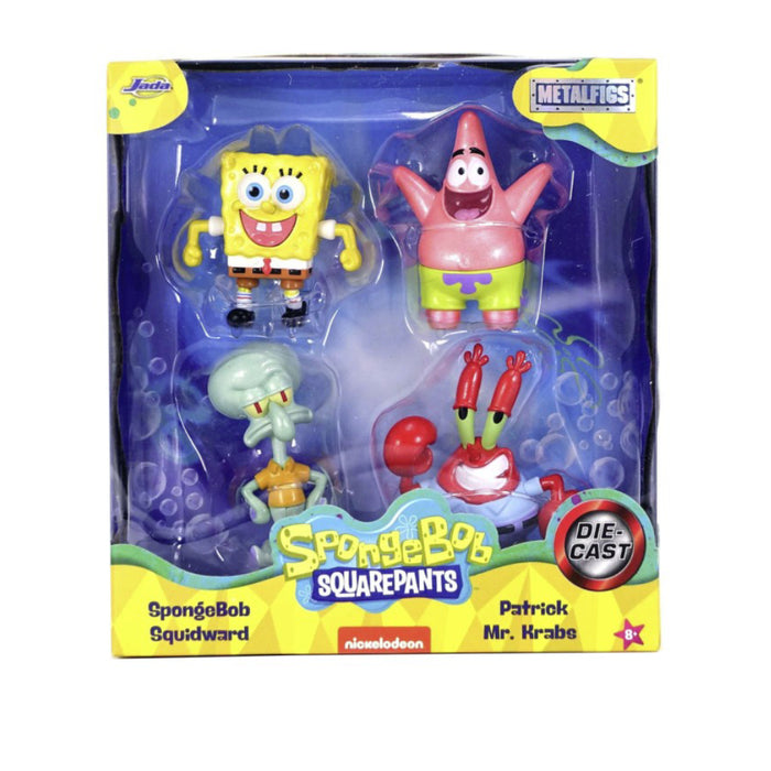 Set 4 Figurine Metalice Sponge Bob 6,5 cm