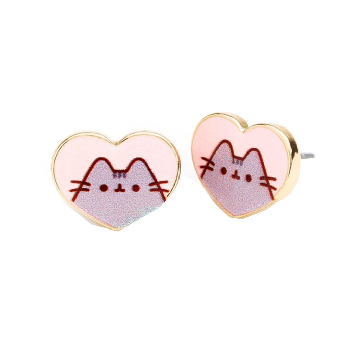 Cercei Pusheen Pink and Gold Heart