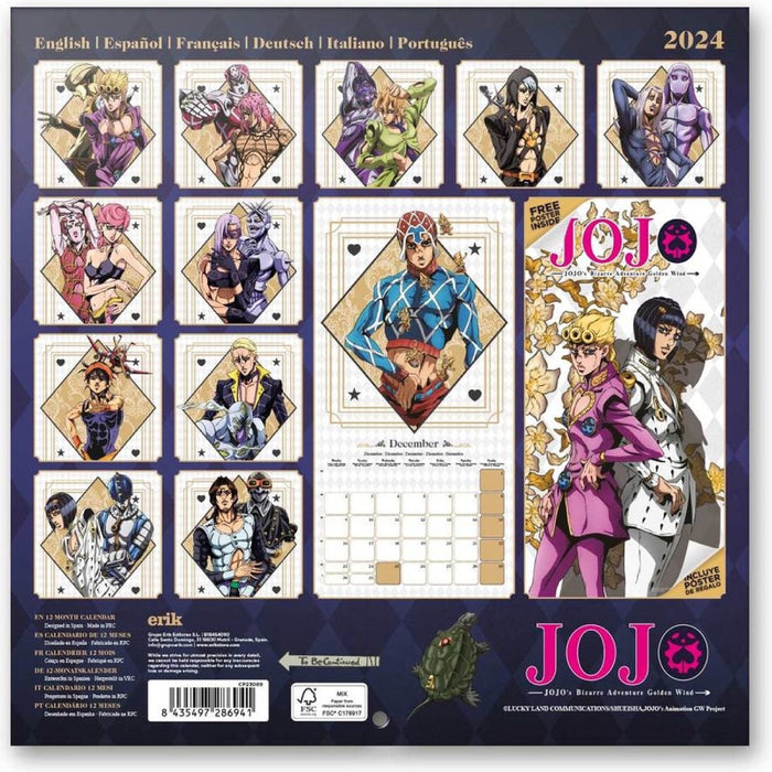 Calendar 2024 30x30 JoJo's Bizarre Adventure