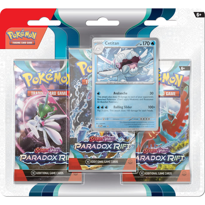 PKM - Scarlet & Violet 4 Paradox Rift 3-Pack Booster - Cetitian