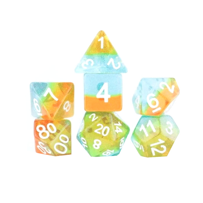 Set 7 Zaruri Sirius Dice - Celestial - Ocean Dusk