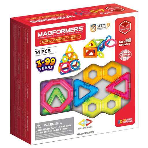 Joc de Constructie Magnetic Magformers Challenger Set - Extra Provocari, 14 piese - Red Goblin