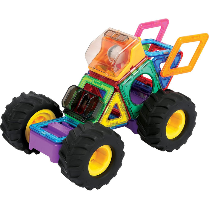 Joc de Constructie Magnetic Magformers - Giant Wheels - Monster Truck, 23 piese