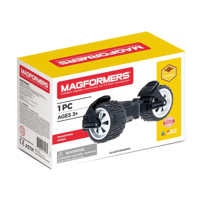 Joc de Constructie Magnetic Magformers Transform Wheels Set - Accesorii cu Roti, 1 piesa