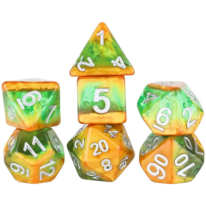 Set 7 Zaruri Sirius Dice - Rainforest