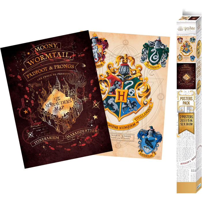 Set 2 Postere Chibi Harry Potter - 52x38 - Crest & Marauders