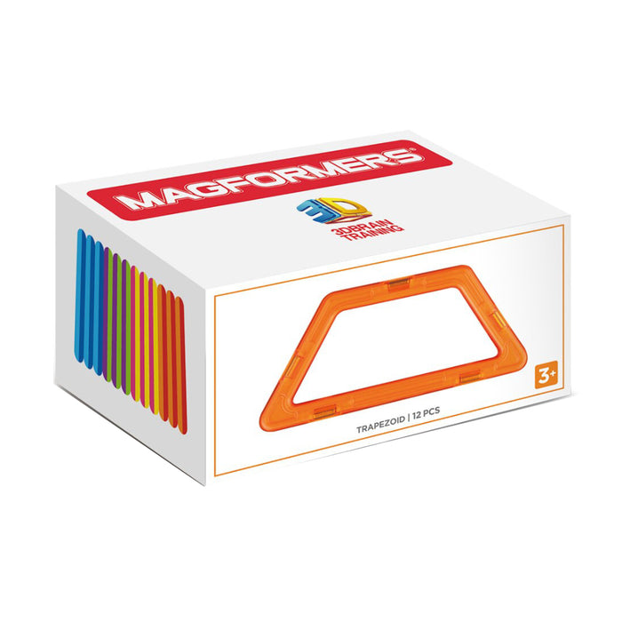 Joc de Constructie Magnetic Magformers Trapezoid Set - 12 piese in forma de trapez