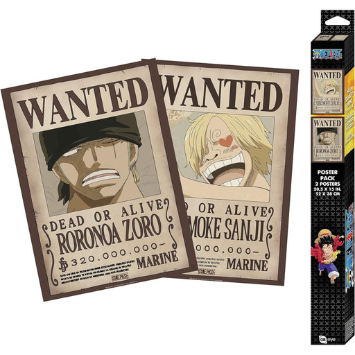 Set 2 Postere Chibi One Piece - 52x38 - Wanted Zoro & Sanji - Red Goblin