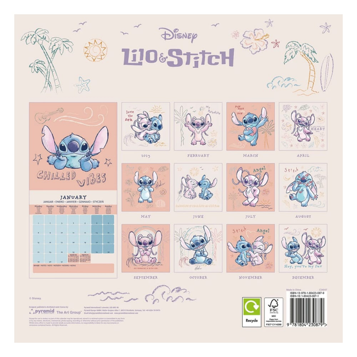 Lilo & Stitch Calendar 2024 Stitch & Angel